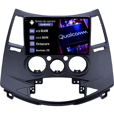 Grandis 2003-2011 - Navigatie dedicata Mitsubishi Grandis 2003-2011, 4GB RAM 64GB ROM, Procesor Qualcomm Octacore, Android 14, Rezolutie 2K, Display QLED 9", DSP, Carplay&Android Auto, SIM 4G