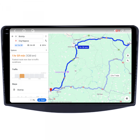Navigatie dedicata Mitsubishi Grandis 2003-2011, 4GB RAM 64GB ROM, Quad Core, Display 9" QLED 1K, Carplay, Android 14, Bluetooth, Magazin Play, Suport Camere AHD [4]
