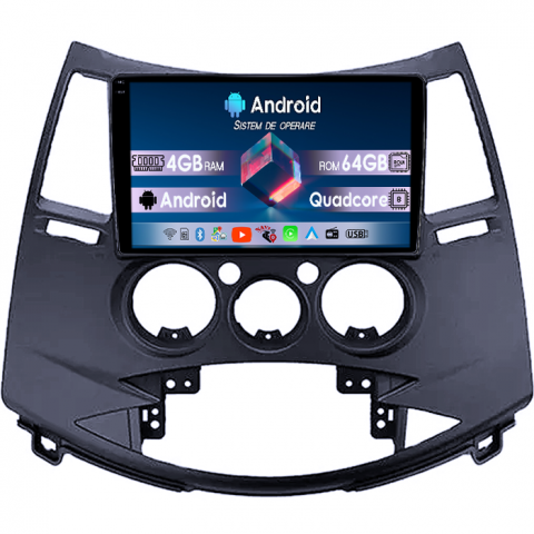 Grandis 2003-2011 - Navigatie dedicata Mitsubishi Grandis 2003-2011, 4GB RAM 64GB ROM, Quad Core, Display 9" QLED 1K, Carplay, Android 14, Bluetooth, Magazin Play, Suport Camere AHD