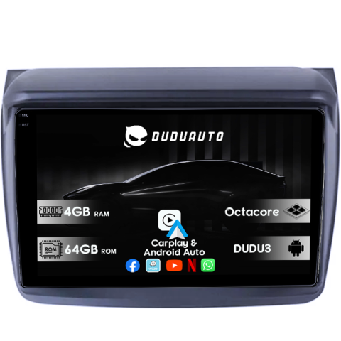 Navigatii Dedicate - Navigatie dedicata Mitsubishi L200 2008-2016, DUDU3, 4GB RAM 64GB ROM, Octacore, Platforma 8581, Android, Display QLED 10", DSP, Carplay&AndroidAuto