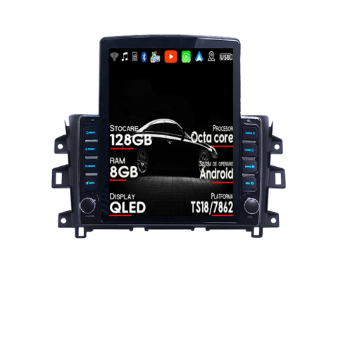 Nissan - Navigatie dedicata Nissan Navara 2014-2016 Tesla Style, ANDROID 13, 9.7 inch , 8+128GB, Internet, Aplicatii, Waze, GPS
