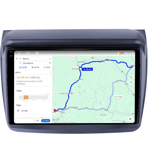 Navigatie dedicata Mitsubishi L200 2008-2016, 4GB RAM 64GB ROM, Octacore, Android 14, Display QLED 1K 9", Carplay&Android Auto, SIM 4G, Ventilator Activ [3]