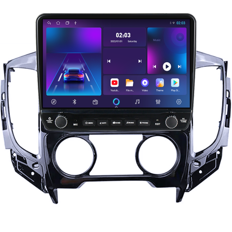 Navigatie dedicata Mitsubishi L200 2015-2019 Tesla cu butoane rotative model 2024, 4GB RAM 64GB ROM, Procesor Quadcore, Android 14, Display QLED 10", DSP, Carplay&Android Auto [4]