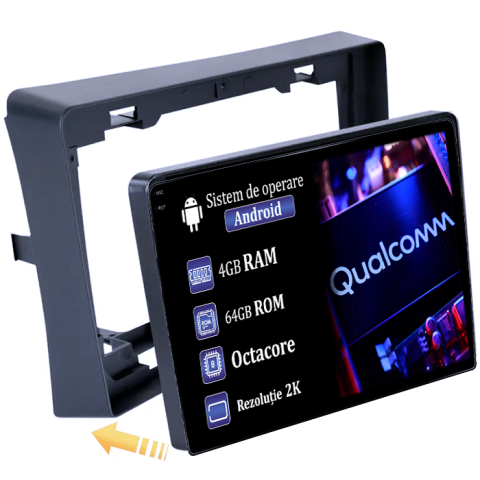 L200 2018-2020 - Navigatie dedicata Mitsubishi L200 2018-2020, 4GB RAM 64GB ROM, Procesor Qualcomm Octacore, Android 14, Rezolutie 2K, Display QLED 9", DSP, Carplay&Android Auto, SIM 4G