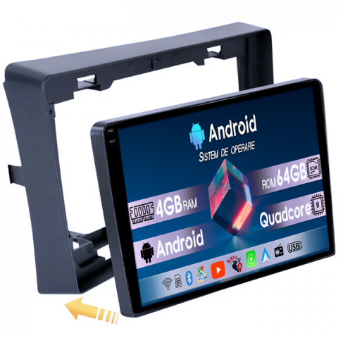 Mitsubishi - Navigatie dedicata Mitsubishi L200 2018-2020, 4GB RAM 64GB ROM, Quad Core, Display 9" QLED 1K, Carplay, Android 14, Bluetooth, Magazin Play, Suport Camere AHD