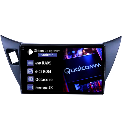 Lancer 2001-2007 - Navigatie dedicata Mitsubishi Lancer 2001-2007, 4GB RAM 64GB ROM, Procesor Qualcomm Octacore, Android 14, Rezolutie 2K, Display QLED 9", DSP, Carplay&Android Auto, SIM 4G