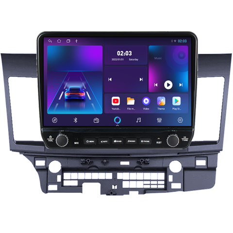 Navigatie dedicata Mitsubishi Lancer 2007-2012 Tesla cu butoane rotative model 2024, 4GB RAM 64GB ROM, Procesor Quadcore, Android 14, Display QLED 10", DSP, Carplay&Android Auto [4]