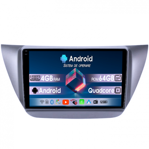 Mitsubishi - Navigatie dedicata Mitsubishi Lancer 2006-2010, 4GB RAM 64GB ROM, Quad Core, Display 9" QLED 1K, Carplay, Android 14, Bluetooth, Magazin Play, Suport Camere AHD