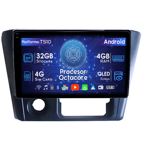 Mitsubishi - Navigatie dedicata Mitsubishi Lancer 2006, 4GB RAM 32GB ROM, Octacore, Android 14, Display QLED 1K 9", DSP, Carplay&Android Auto, SIM 4G, Bluetooth, Ventilator Activ
