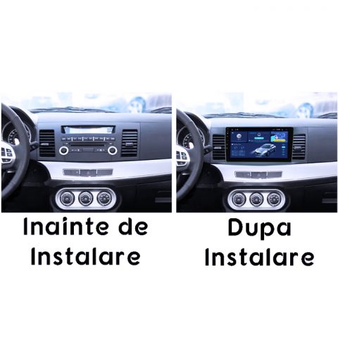 Navigatie dedicata Mitsubishi Lancer 2007-2012, 4GB RAM 64GB ROM, Quad Core, Display 9" QLED 1K, Carplay, Android 14, Bluetooth, Magazin Play, Suport Camere AHD [4]