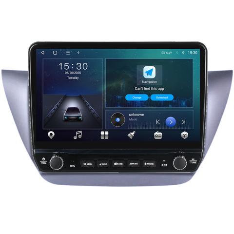 Navigatie dedicata Mitsubishi Lancer IX 2006-2010 Tesla cu butoane rotative model 2024, 4GB RAM 64GB ROM, Procesor Quadcore, Android 14, Display QLED 10", DSP, Carplay&Android Auto [5]