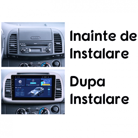 Navigatie dedicata Nissan Micra 2002-2020, 4GB RAM 32GB ROM, Octacore, Android 14, Display QLED 1K 9", DSP, Carplay&Android Auto, SIM 4G, Bluetooth, Ventilator Activ [3]
