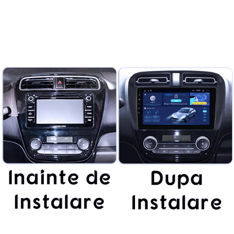 Navigatie dedicata Mitsubishi Mirage Attrage 2012-2018, 8GB RAM 128GB ROM, Octacore, Platforma TS18, Android 14, Display QLED 9", Suporta camera 360", DSP, Carplay&Android Auto, SIM 4G, Ventilator [4]