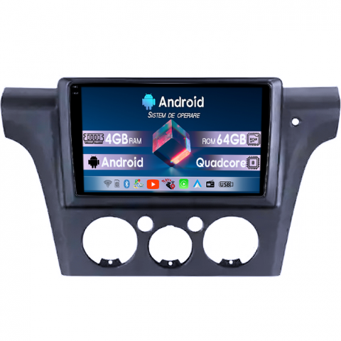 Navigatii Dedicate - Navigatie dedicata Mitsubishi Outlander 2001-2005, 4GB RAM 64GB ROM, Quad Core, Display 10" QLED  Carplay, Android 14, Bluetooth, Magazin Play, Suport Camere AHD
