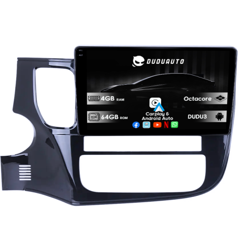 Navigatii Dedicate - Navigatie dedicata Mitsubishi Outlander 2012-2018, DUDU3, 4GB RAM 64GB ROM, Octacore, Platforma 8581, Android, Display QLED 9", DSP, Carplay&AndroidAuto