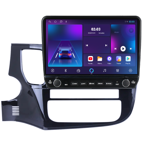 Navigatie dedicata Mitsubishi Outlander 2012-2018 Tesla cu butoane rotative model 2024, 4GB RAM 64GB ROM, Procesor Quadcore, Android 14, Display QLED 10", DSP, Carplay&Android Auto [4]