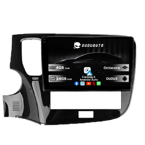 Outlander 2012-2021 - Navigatie dedicata Mitsubishi Outlander 2019-2021, DUDU3, 4GB RAM 64GB ROM, Octacore, Platforma 8581, Android, Display QLED 9", DSP, Carplay&AndroidAuto