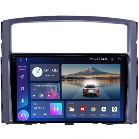 Navigatie dedicata Mitsubishi Pajero 2006-2012, 4GB RAM 64GB ROM, Quadcore, Android 14, Display QLED 1K, 9", DSP, Carplay&Android Auto, , Suport Camere AHD [3]