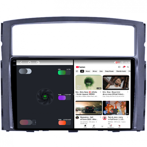 Navigatie dedicata Mitsubishi Pajero 2006-2014, 4GB RAM 64GB ROM, Octacore, Android 14, Display QLED 1K 9", Carplay&Android Auto, SIM 4G, Ventilator Activ [2]