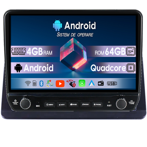 Navigatii Dedicate - Navigatie dedicata Mitsubishi Pajero Montero V31 Cheetah Tesla cu butoane rotative model 2024, 4GB RAM 64GB ROM, Procesor Quadcore, Android 14, Display QLED 10", DSP, Carplay&Android Auto