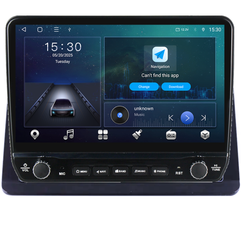 Navigatie dedicata Mitsubishi Pajero Montero V31 Cheetah Tesla cu butoane rotative model 2024, 4GB RAM 64GB ROM, Procesor Quadcore, Android 14, Display QLED 10", DSP, Carplay&Android Auto [5]