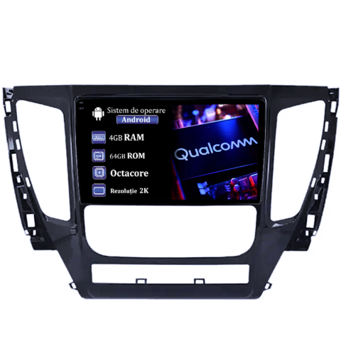 Pajero 2016-2018 - Navigatie dedicata Mitsubishi Pajero 2016-2018, 4GB RAM 64GB ROM, Procesor Qualcomm Octacore, Android 14, Rezolutie 2K, Display QLED 9", DSP, Carplay&Android Auto, SIM 4G