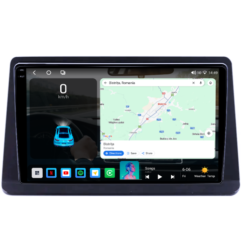 Navigatie dedicata Mitsubishi Pajero Montero V31 Cheetah,4GB RAM 32GB ROM, Octacore, Android 14, Display QLED 1K 9", DSP, Carplay&Android Auto, SIM 4G, Bluetooth, Ventilator Activ [1]