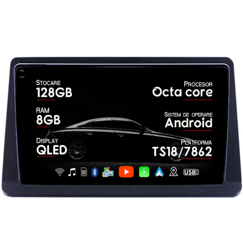 Navigatii Dedicate - Navigatie dedicata Mitsubishi Pajero Montero V31 Cheetah, 8GB RAM 128GB ROM, Octacore, Platforma TS18, Android 14, Display QLED 9", Suporta camera 360", DSP, Carplay&Android Auto, SIM 4G, Ventilato