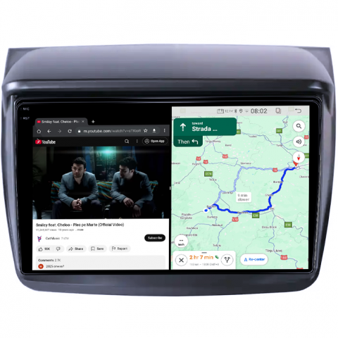 Navigatie dedicata Mitsubishi Pajero Sport 2014, 2 GB RAM 64GB ROM, Android 14, Display QLED 1K, 9", DSP, Carplay, Android Auto, Internet, Youtube,Waze,WI-FI,USB,Bluetooth [4]