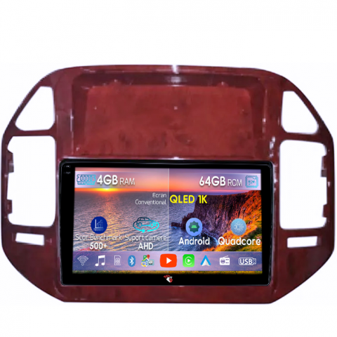 Pajero V73 - Navigatie dedicata Mitsubishi Pajero V73 2004-2011, 4GB RAM 64GB ROM, Octacore, Android 14, Display QLED 1K 9", Carplay&Android Auto, SIM 4G, Ventilator Activ