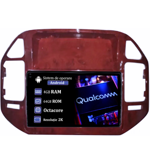 Pajero V73 - Navigatie dedicata Mitsubishi Pajero V73 2004-2011, 4GB RAM 64GB ROM, Procesor Qualcomm Octacore, Android 14, Rezolutie 2K, Display QLED 9", DSP, Carplay&Android Auto, SIM 4G