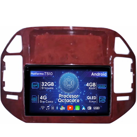 Pajero V73 - Navigatie dedicata Mitsubishi Pajero V73 2004-2011, 4GB RAM 32GB ROM, Octacore, Android 14, Display QLED 1K 9", DSP, Carplay&Android Auto, SIM 4G, Bluetooth, Ventilator Activ