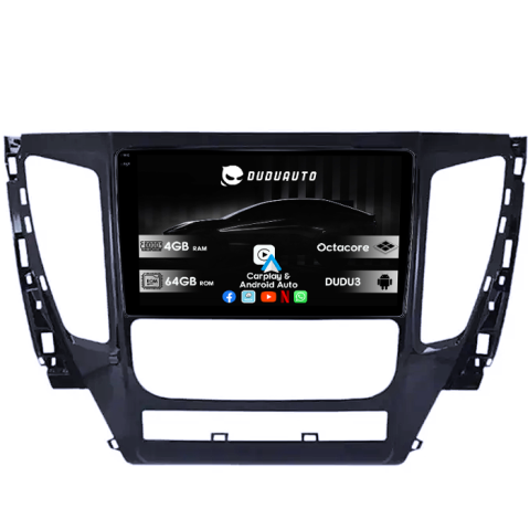 Navigatii Dedicate - Navigatie dedicata Mitsubishi Pajero 2016-2018, DUDU3, 4GB RAM 64GB ROM, Octacore, Platforma 8581, Android, Display QLED 9", DSP, Carplay&AndroidAuto