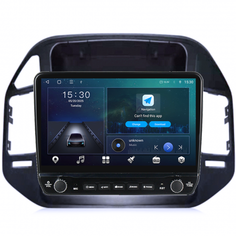 Navigatie dedicata Mitsubishi Pajero V73 Tesla cu butoane rotative model 2024, 4GB RAM 64GB ROM, Procesor Quadcore, Android 14, Display QLED 10", DSP, Carplay&Android Auto [5]