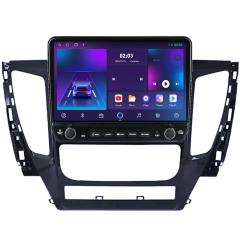 Navigatie dedicata Mitsubishi Pajero 2016-2018 Tesla cu butoane rotative model 2024, 4GB RAM 64GB ROM, Procesor Quadcore, Android 14, Display QLED 10", DSP, Carplay&Android Auto [4]