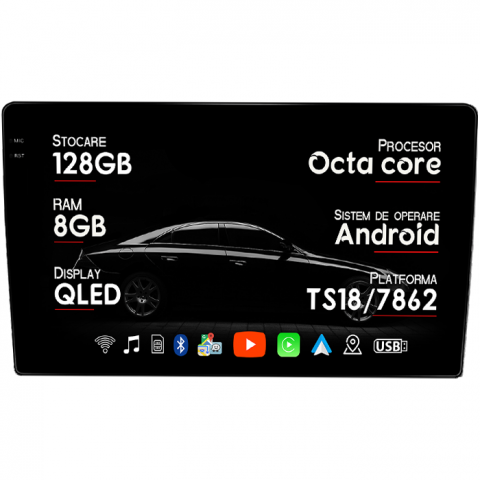 Pathfinder R50 1995-2005 - Navigatie dedicata Nissan Pathfinder R50 1995-2005, 8GB RAM 128GB ROM, Octacore, Platforma 7862, Android 14, Display QLED 9" 2K, Suporta camera 360", DSP, Carplay&And