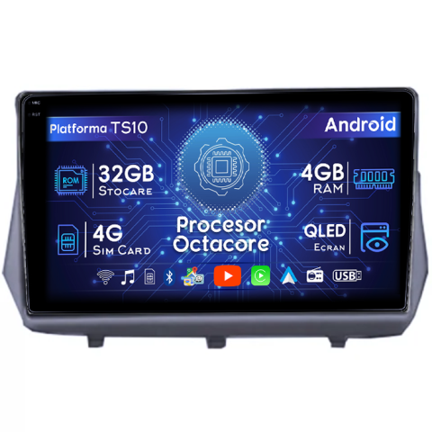Navigatii Dedicate - Navigatie dedicata Mitsubishi Savrin 2004-2012, 4GB RAM 32GB ROM, Octacore, Android 14, Display QLED  9", DSP, Carplay&Android Auto, SIM 4G, Bluetooth, Ventilator Activ