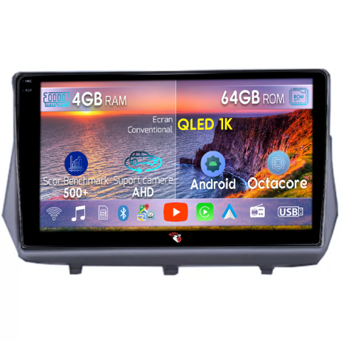 Navigatii Dedicate - Navigatie dedicata Mitsubishi Savrin 2004-2012, 4GB RAM 64GB ROM, Octacore, Android 14, Display QLED 9", DSP, Carplay&Android Auto, SIM 4G, Ventilator Activ