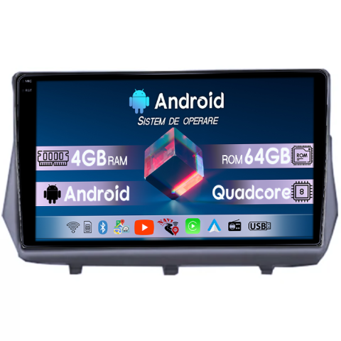 Navigatii Dedicate - Navigatie dedicata Mitsubishi Savrin 2004-2012, 4GB RAM 64GB ROM, Quadcore, Android 14, Display QLED  9", DSP, Carplay&Android Auto, Suport camere AHD