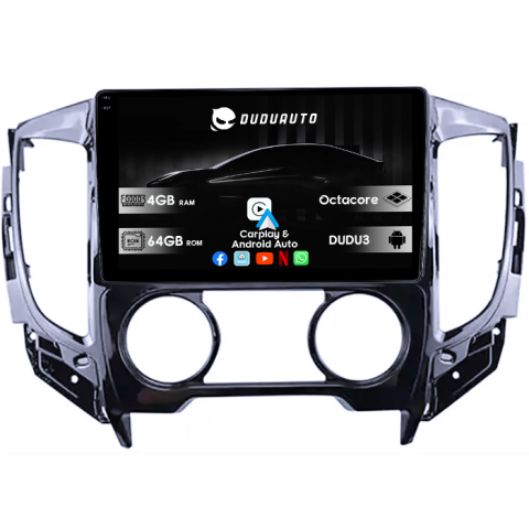 Navigatii Dedicate - Navigatie dedicata Mitsubishi Triton 2015, DUDU3, 4GB RAM 64GB ROM, Octacore, Platforma 8581, Android, Display QLED 9", DSP, Carplay&AndroidAuto