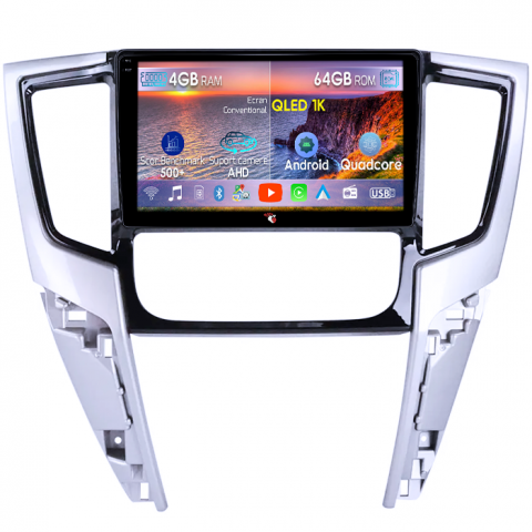 Triton 2019 - Navigatie dedicata Mitsubishi Triton 2019, 4GB RAM 64GB ROM, Octacore, Android 14, Display QLED 1K 9", Carplay&Android Auto, SIM 4G, Ventilator Activ