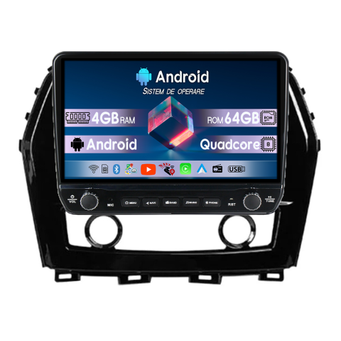 Maxima 2016-2023 - Navigatie dedicata Nissan Maxima 2016-2023 Tesla Cu Butoane Rotative Model 2024, 4GB RAM 64GB ROM, Procesor Quadcore, Android 14, Display QLED 10", DSP, Carplay&AndroidAuto