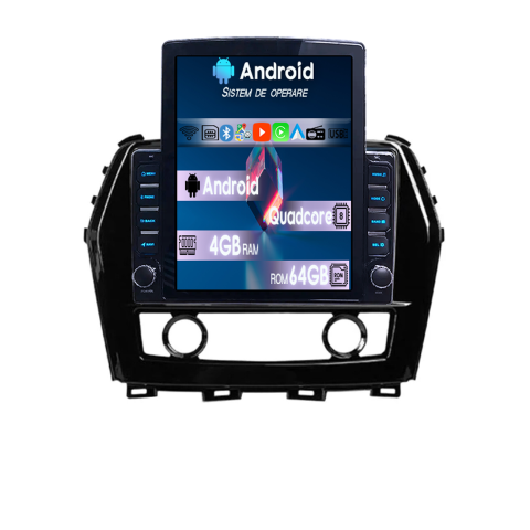Maxima 2016-2023 - Navigatie dedicata Nissan Maxima 2016-2023 Tesla Style, 4GB RAM 64GB ROM, Procesor Quadcore, Android 14, Display QLED 9.7", DSP, Carplay&Android Auto