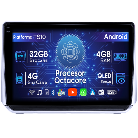 Altima 2018-2020 - Navigatie dedicata Nissan Altima 2018-2020, 4GB RAM 32GB ROM, Octacore, Android 14, Display QLED 1K 9", DSP, Carplay&Android Auto, SIM 4G, Bluetooth, Ventilator Activ