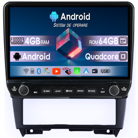 Navigatii Dedicate - Navigatie dedicata Nissan Cefiro 1994-2000 Tesla cu butoane rotative model 2024, 4GB RAM 64GB ROM, Procesor Quadcore, Android 14, Display QLED 10", DSP, Carplay&Android Auto