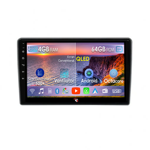 Hilux 1996-2002 - Navigatie dedicata Toyota Hilux 1996-2002, 4GB RAM 64GB ROM, Octacore, Android 14, Display QLED 9", DSP, Carplay&Android Auto, SIM 4G, Ventilator Activ