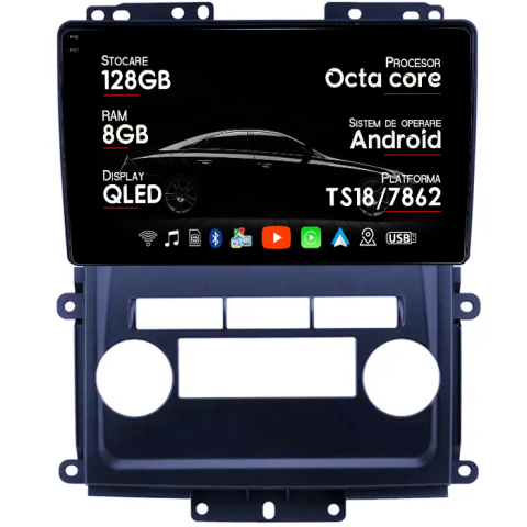 Frontier 2009-2012 - Navigatie dedicata Nissan Frontier 2009-2012, 8GB RAM 128GB ROM, Octacore, Platforma TS18, Android 13, Display QLED 9”, Suporta camera 360º, DSP, Carplay&Android Auto, SIM 4G, Ventilator Activ