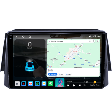 Navigatie dedicata Nissan Kicks 2016-2017, 4GB RAM 32GB ROM, Octacore, Android 14, Display QLED 1K 9", DSP, Carplay&Android Auto, SIM 4G, Bluetooth, Ventilator Activ [1]
