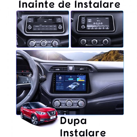 Navigatie dedicata Nissan Kicks Micra P15 2016-2020, 4GB RAM 64GB ROM, Quad Core, Display 9" QLED 1K, Carplay, Android 14, Bluetooth, Magazin Play, Suport Camere AHD [4]