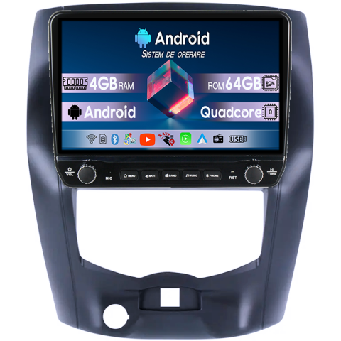 Navigatii Dedicate - Navigatie dedicata Nissan Livina 2007-2016 Tesla cu butoane rotative model 2024, 4GB RAM 64GB ROM, Procesor Quadcore, Android 14, Display QLED 10", DSP, Carplay&Android Auto